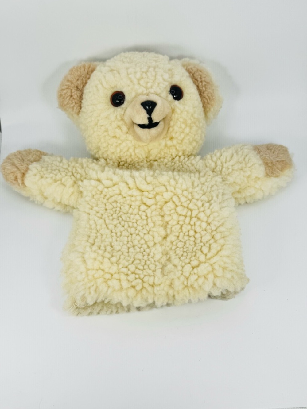 VTG 1986 SNUGGLE BEAR HAND PUPPET Advertising Plush Fabric Softener Lever 11”